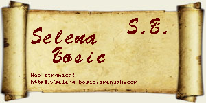 Selena Bosić vizit kartica